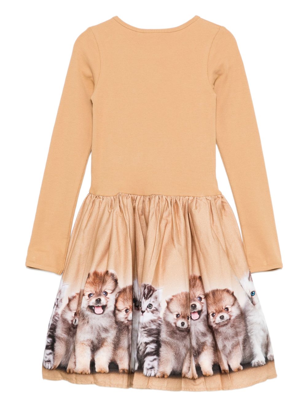 Abito per bambina Molo beige con stampa animali 2W25E218 9606 MOLO KIDS