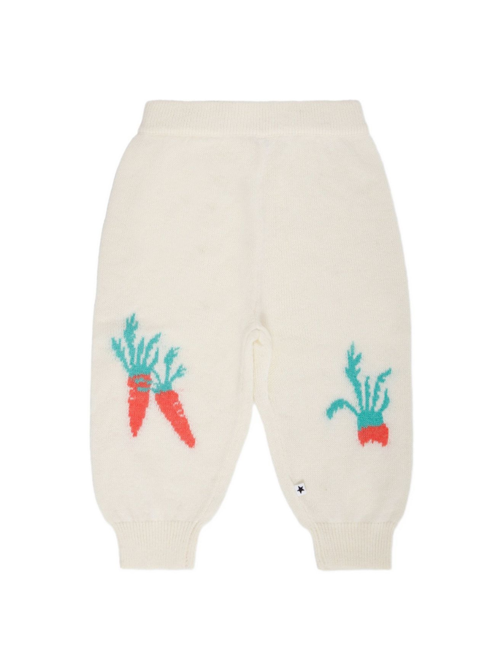 Pantaloni per neonata Molo beige chiaro con intarsio 4W25I209 9653 MOLO KIDS