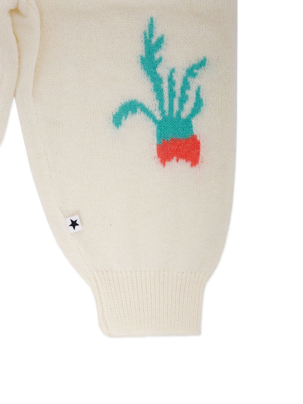 Pantaloni per neonata Molo beige chiaro con intarsio 4W25I209 9653 MOLO KIDS