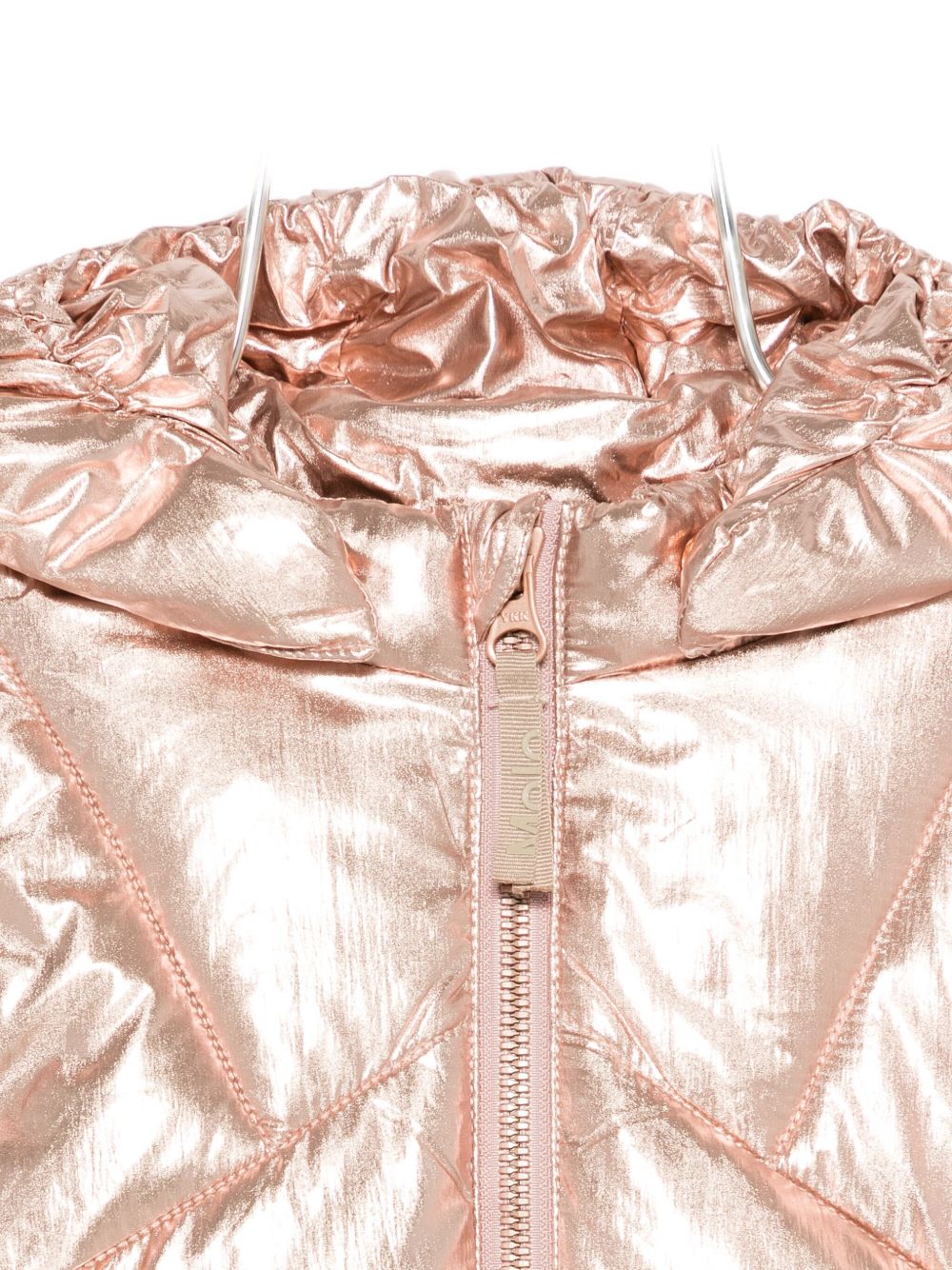 Giubbino Harpo per neonata Molo rosa con effetto metallizzato 5W25M318 5399 MOLO KIDS
