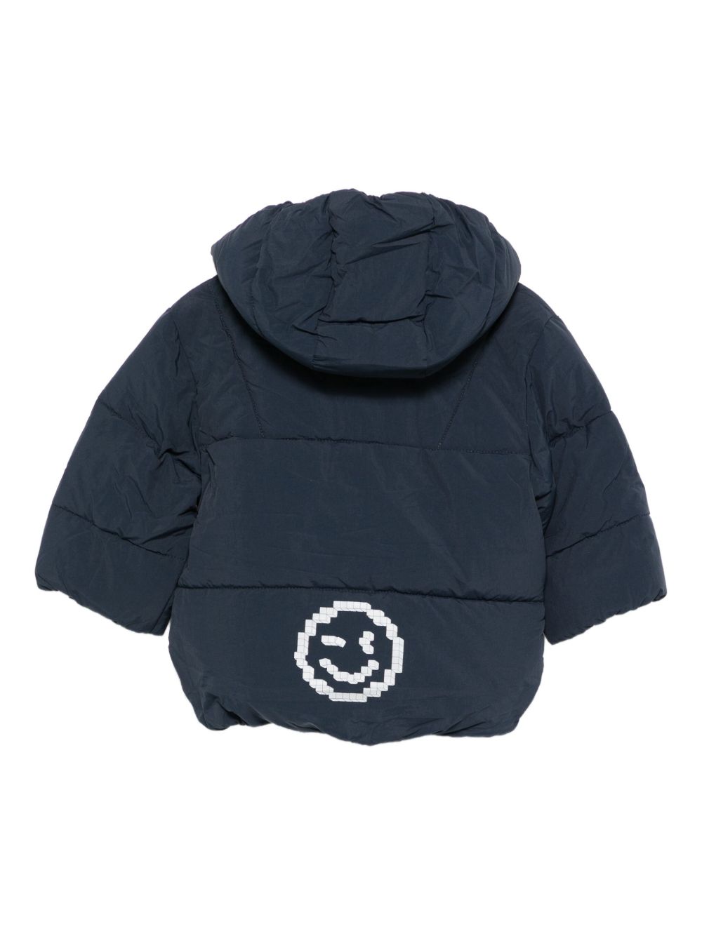 Giubbino Harpo per neonato Molo blu con stampa smile sul retro 5W25M318 8753 MOLO KIDS