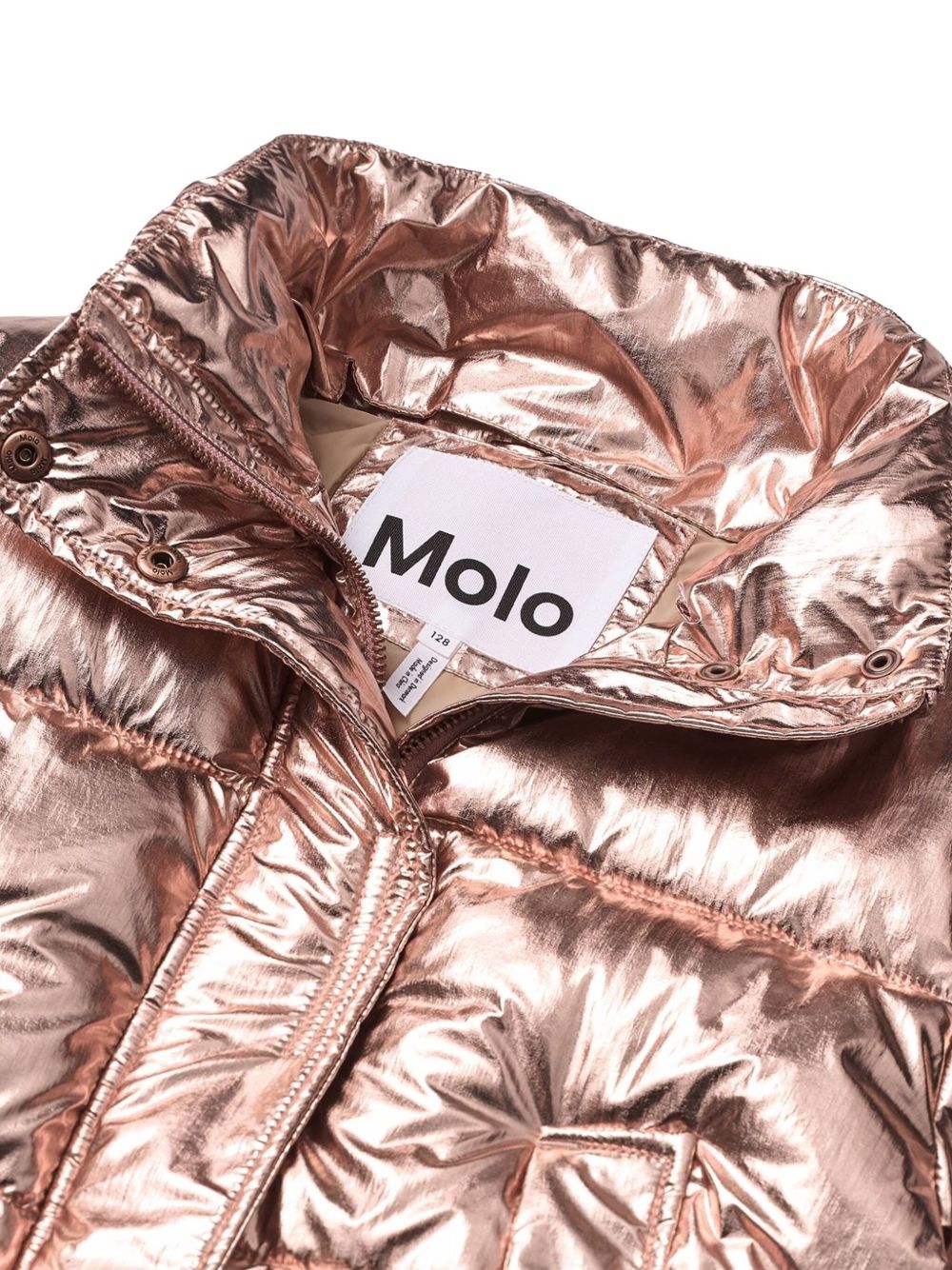 Giubbino per bambina Molo rosa con effetto metallizzato 5W25M322 5399 MOLO KIDS