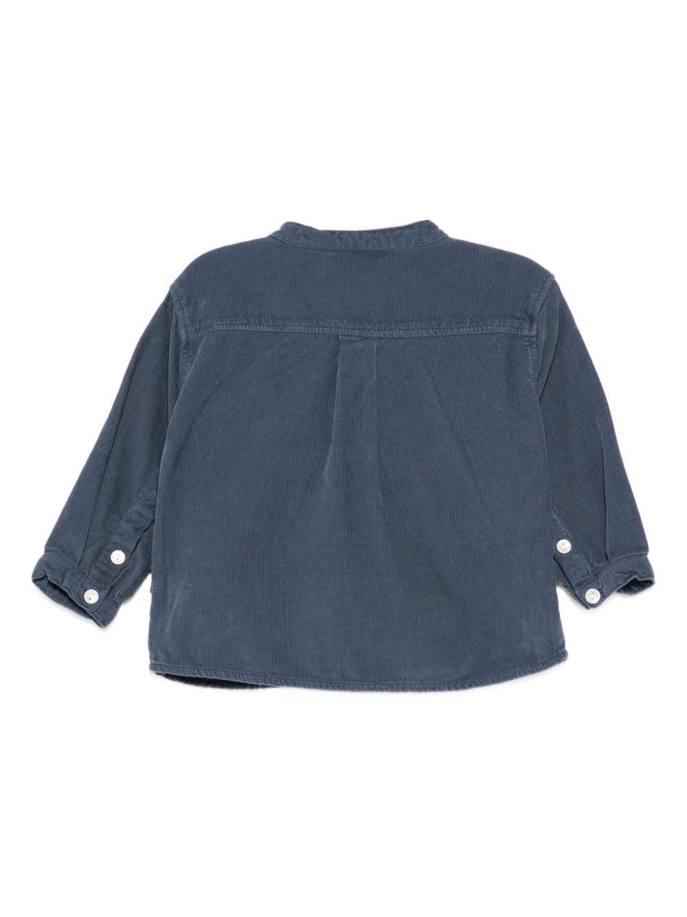 Camicia per neonato Molo blu con tessuto in velluto a coste 6W25C201 5524 MOLO KIDS