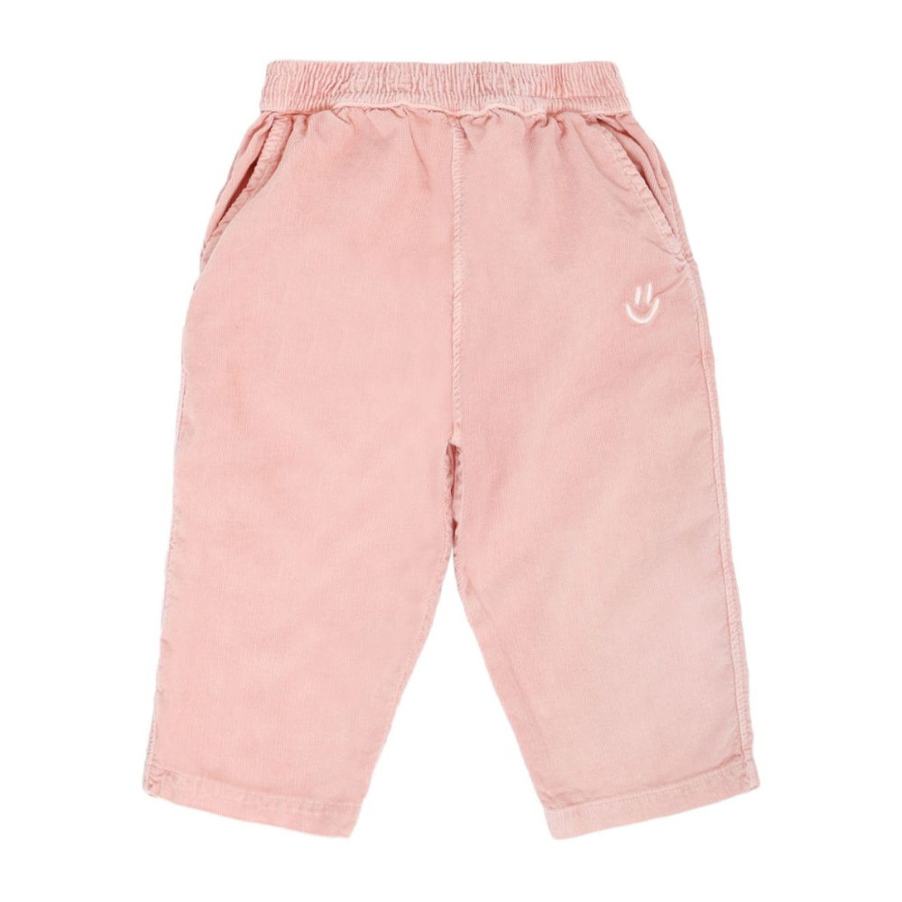 Pantaloni a coste per neonata Molo rosa cipria con vita elasticizzata 6W25I107 5494 MOLO KIDS
