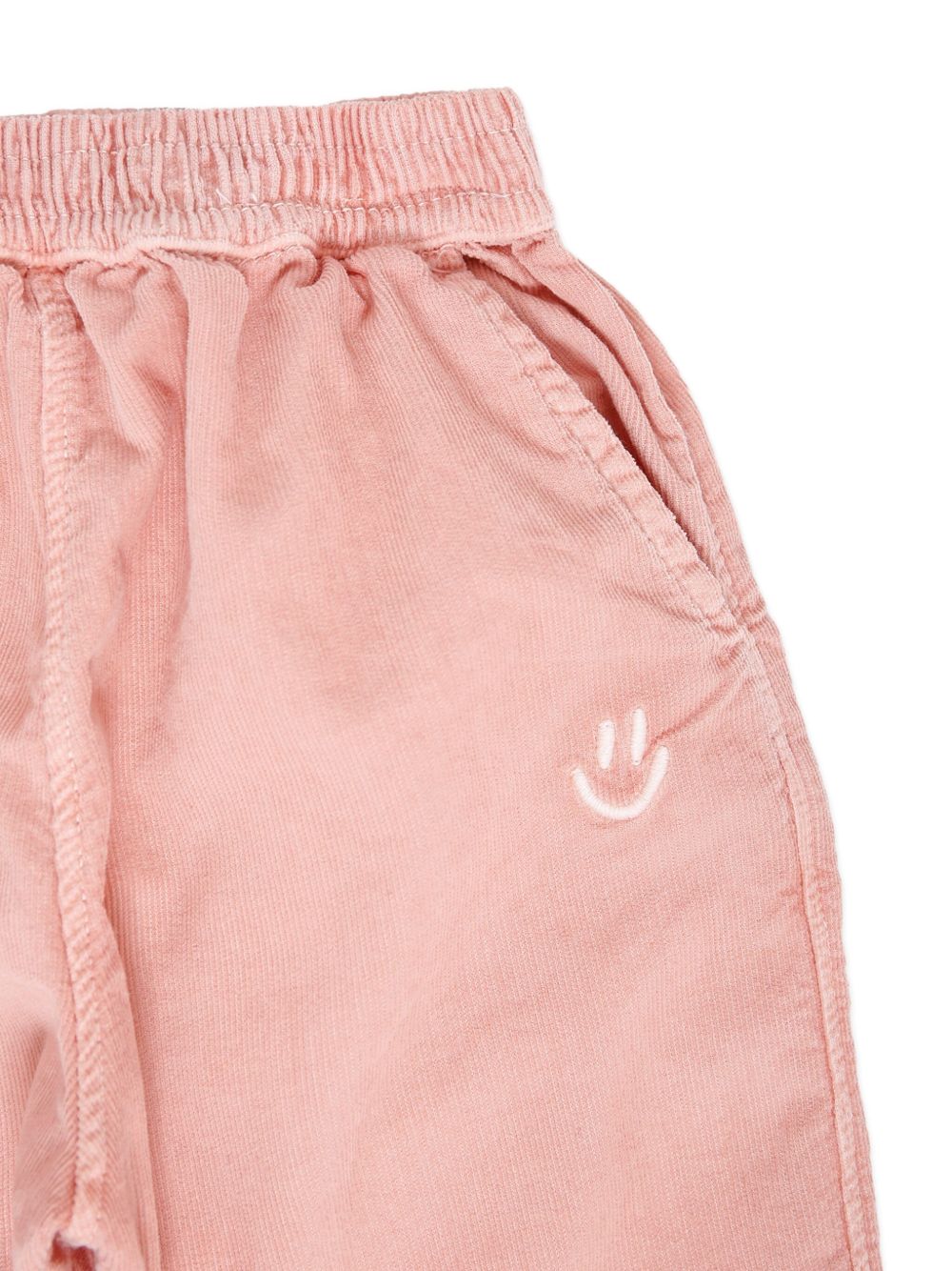 Pantaloni a coste per neonata Molo rosa cipria con vita elasticizzata 6W25I107 5494 MOLO KIDS