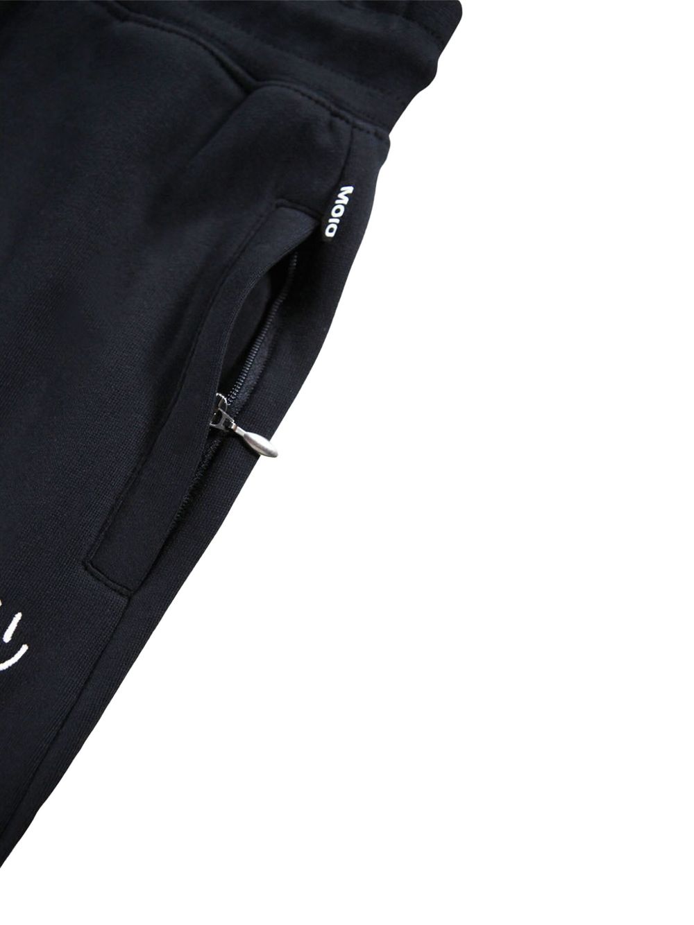 Pantaloni sportivi per bambino Molo Alvar nero con orli alle caviglie elasticizzati 6W25I202 0099 MOLO KIDS