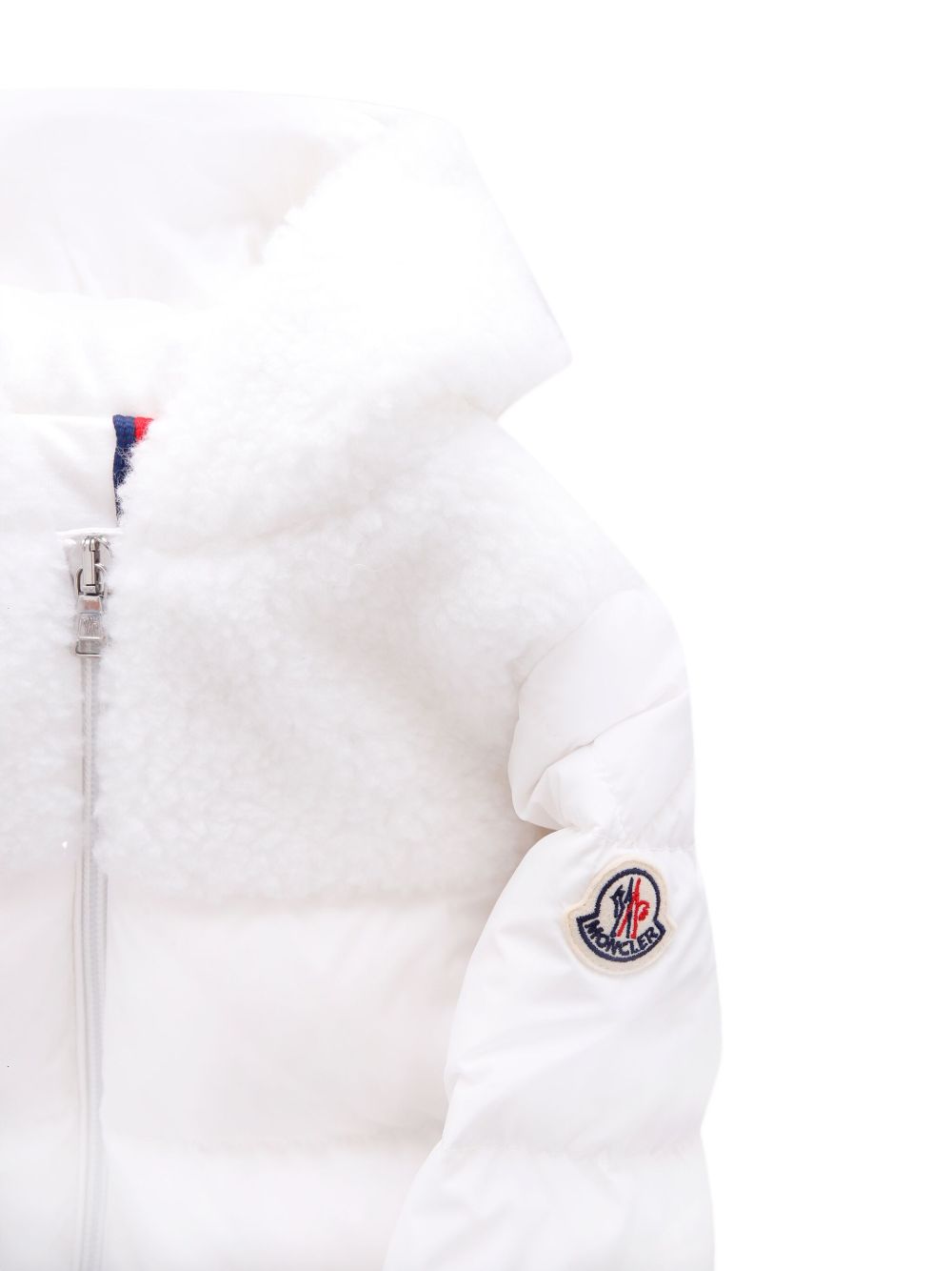 Tuta da neve Osof per neonati Moncler Enfant bianca con cappuccio K29511G00002597YW 032 MONCLER KIDS