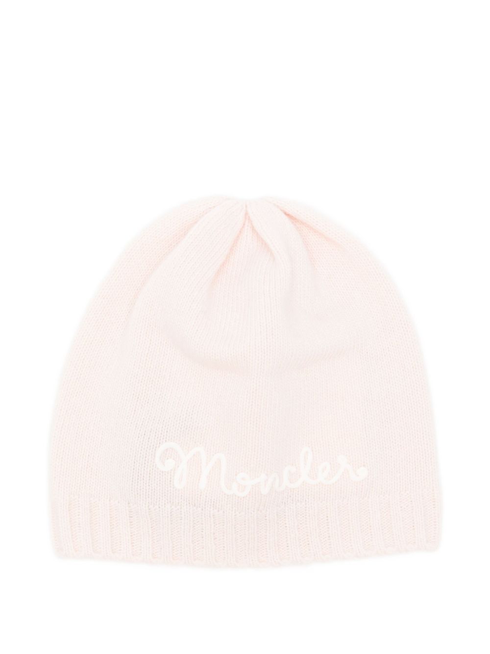 Berretto per neonata Moncler Enfant rosa con logo ricamato K29513B00014M4281 506 MONCLER KIDS