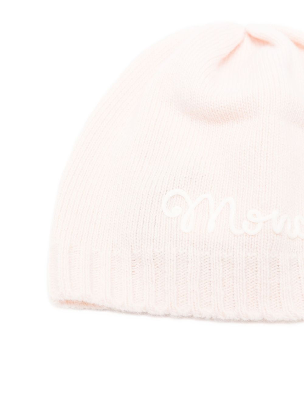 Berretto per neonata Moncler Enfant rosa con logo ricamato K29513B00014M4281 506 MONCLER KIDS