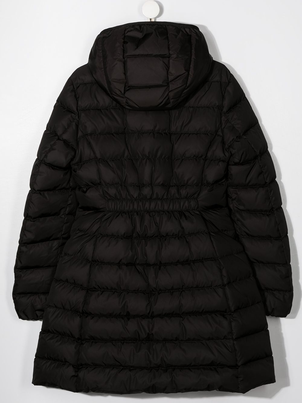 Piumino lungo per bambina Moncler Enfant nero con cappuccio K29541C5021054155 999 MONCLER KIDS