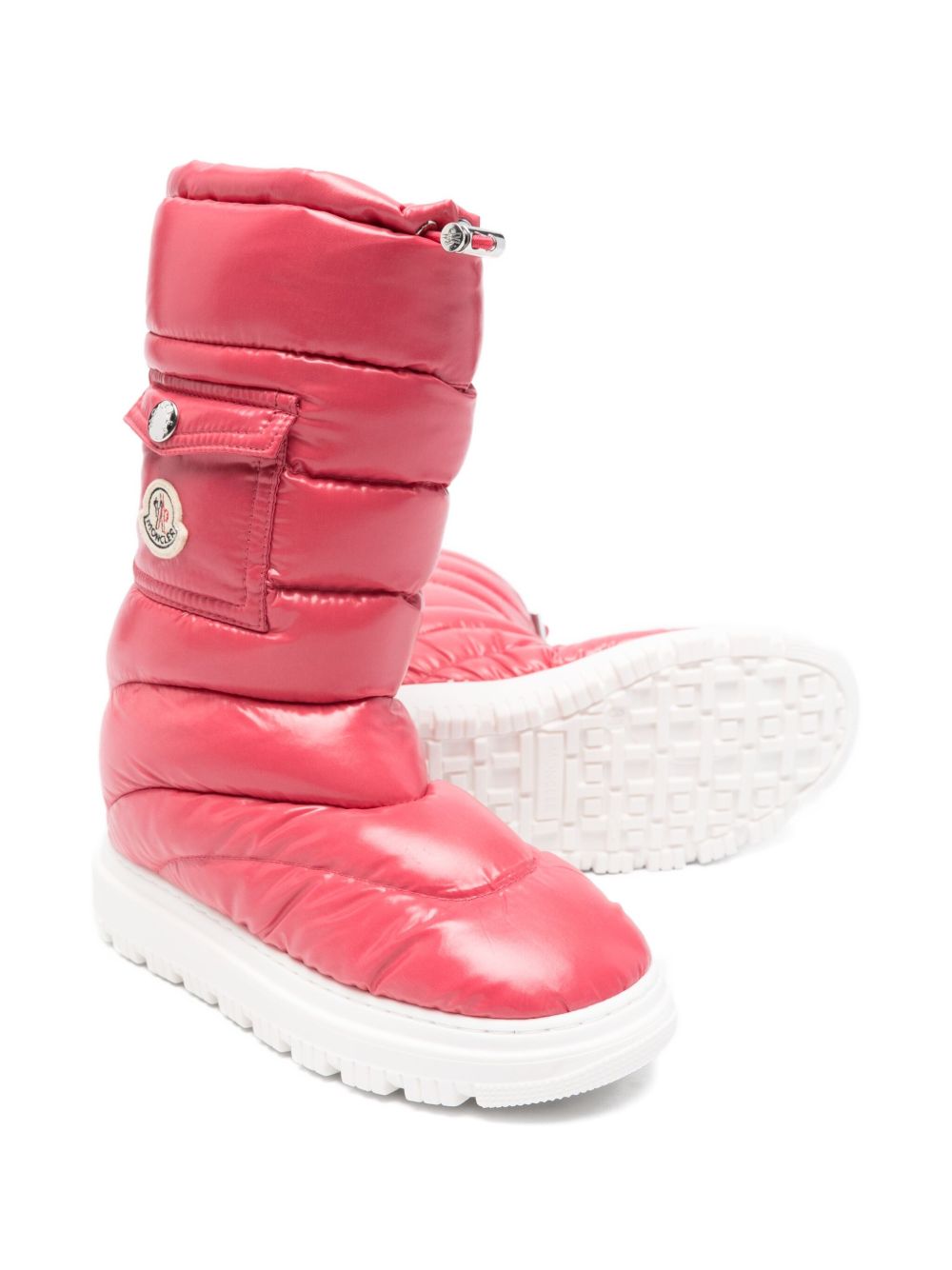 Stivali da neve per bambina Moncler Enfant fucsia con design imbottito K29544H00010M3463 559 MONCLER KIDS