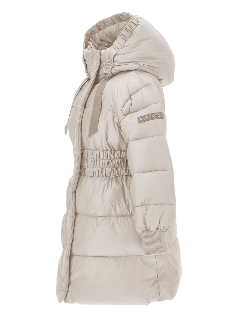 Piumino per bambina Monnalisa beige con cappuccio 17F102 6021 0003 MONNALISA KIDS