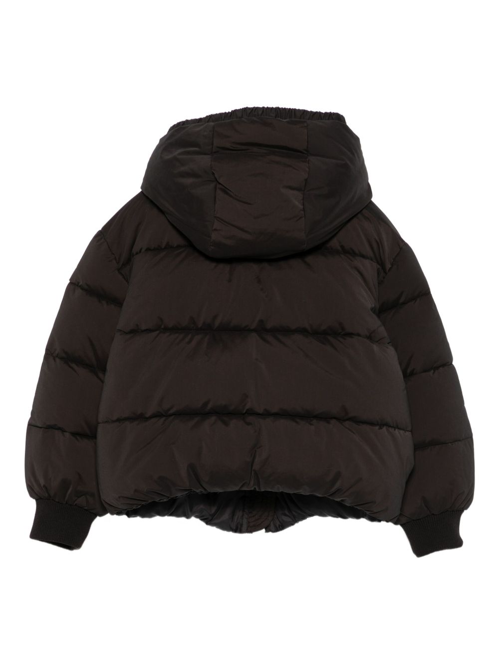 Giubbino trapuntato per bambina Monnalisa nero con cappuccio 17F103 6022 0050 MONNALISA KIDS