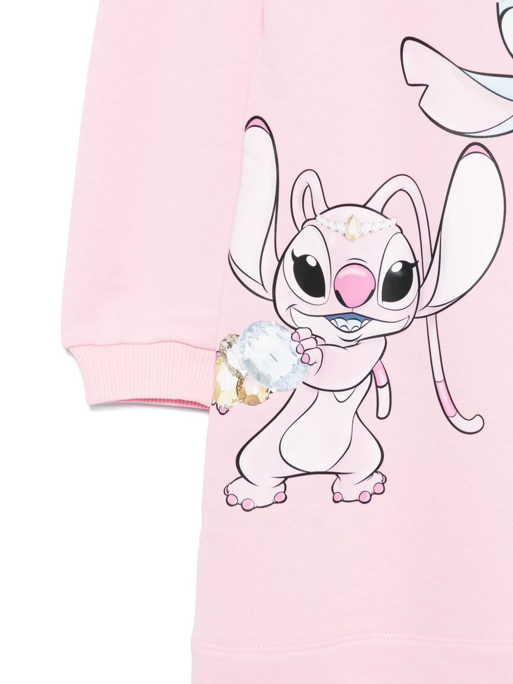 Abito per bambina Disney x Monnalisa rosa con stampa Stitch 19F902 6011 0090 MONNALISA KIDS