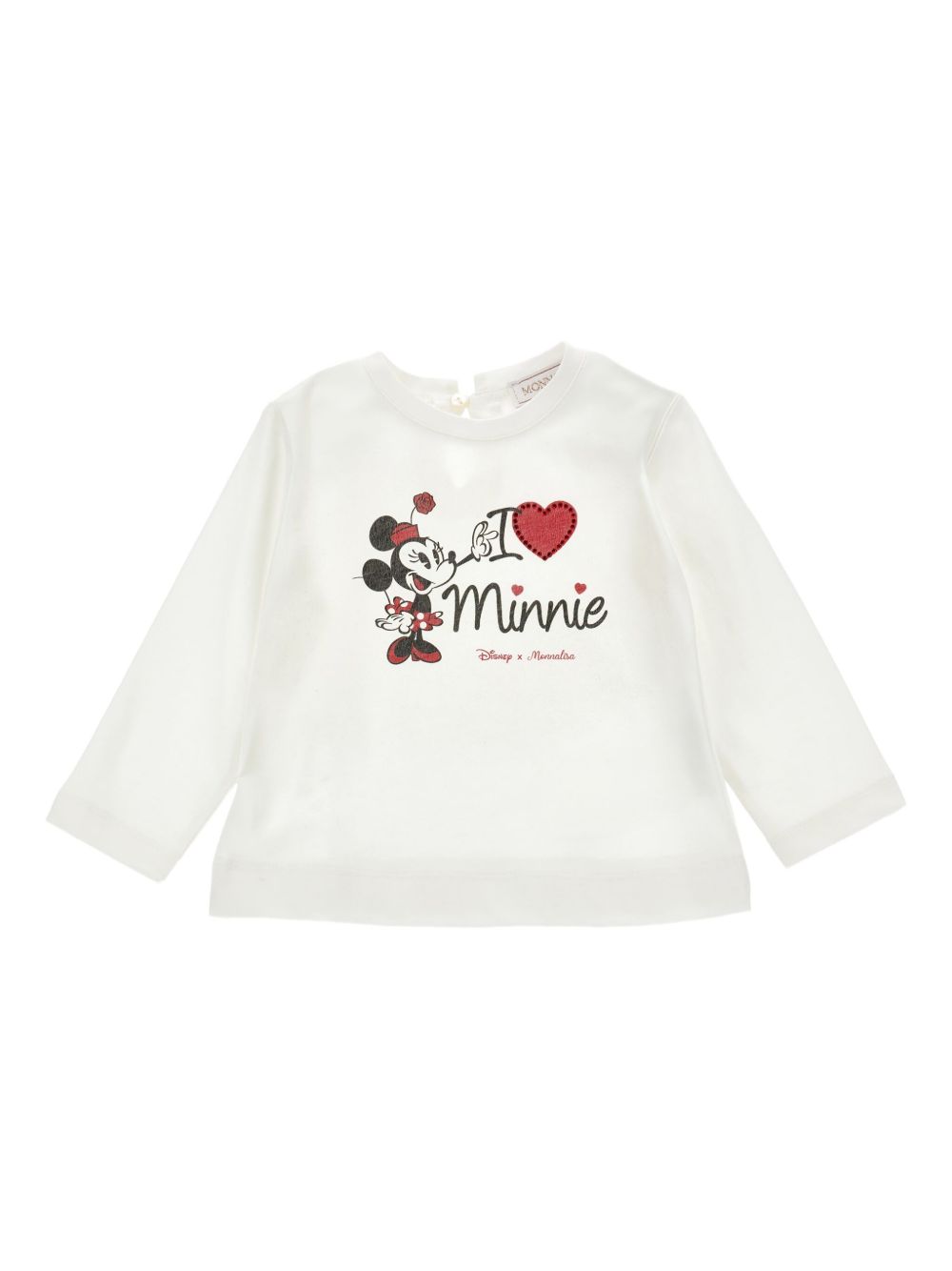T-shirt per neonata Monnalisa bianca con stampa Minnie Mouse 39F617 6005 0001 MONNALISA KIDS