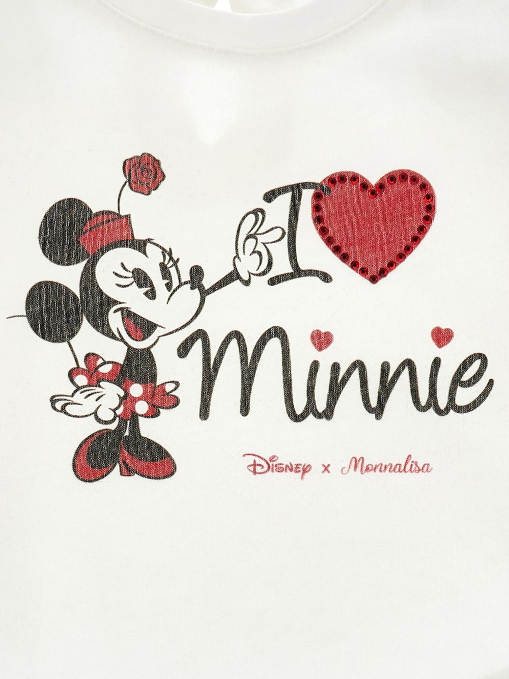 T-shirt per neonata Monnalisa bianca con stampa Minnie Mouse 39F617 6005 0001 MONNALISA KIDS