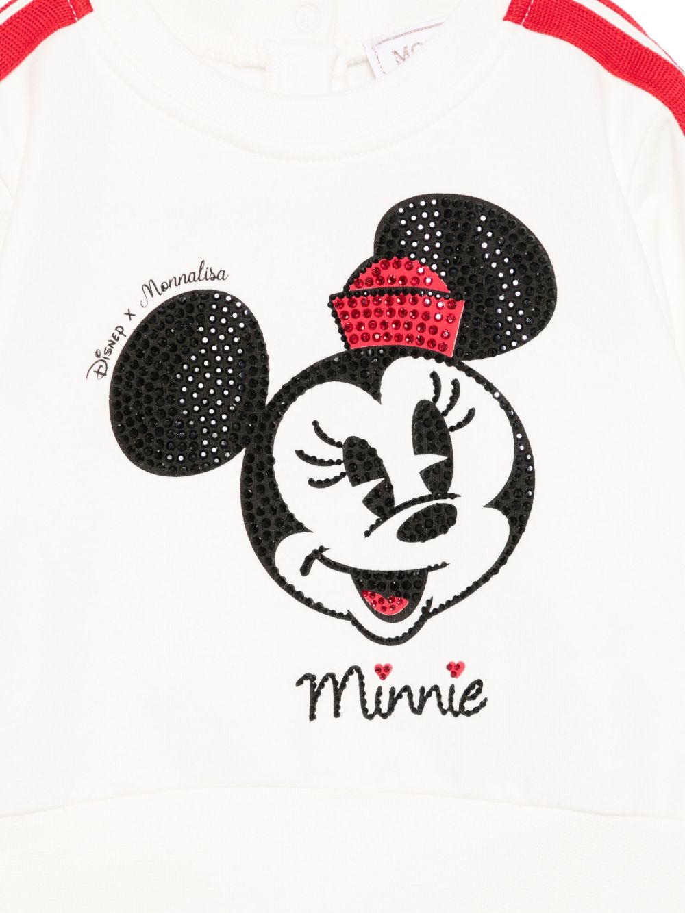 Felpa per neonata Monnalisa bianca con Minnie Mouse 39F620 6004 0001 MONNALISA KIDS