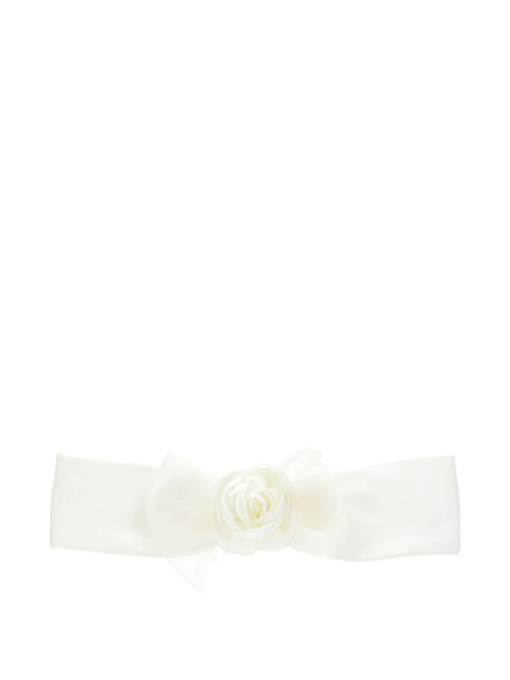 Fascia per neonata Monnalisa bianca con decorazione a fiori 73F007 6207 0001 MONNALISA KIDS