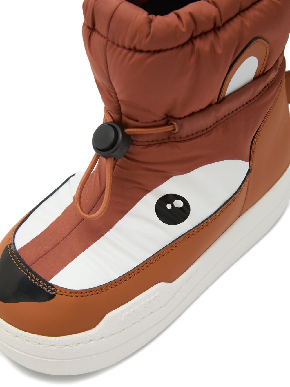 Stivali da neve Park Strap per bambino Moon Boot Kids marrone con designa forma di animale 80D3440100 M030 MOON BOOT KIDS