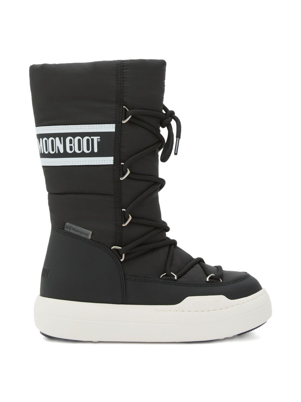 Stivali da neve per bambini Moon Boot Kids neri con chiusura con lacci 80D3440130 N001 MOON BOOT KIDS