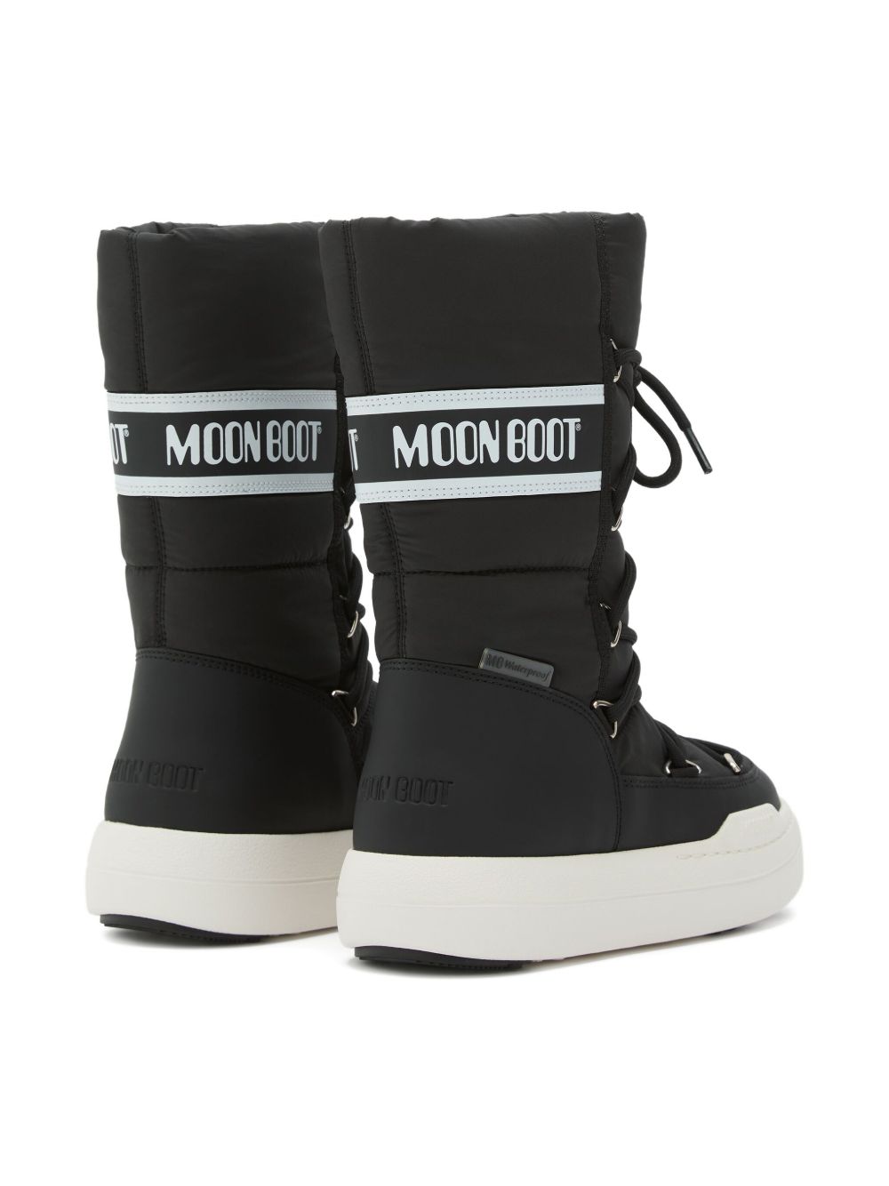 Stivali da neve per bambini Moon Boot Kids neri con chiusura con lacci 80D3440130 N001 MOON BOOT KIDS