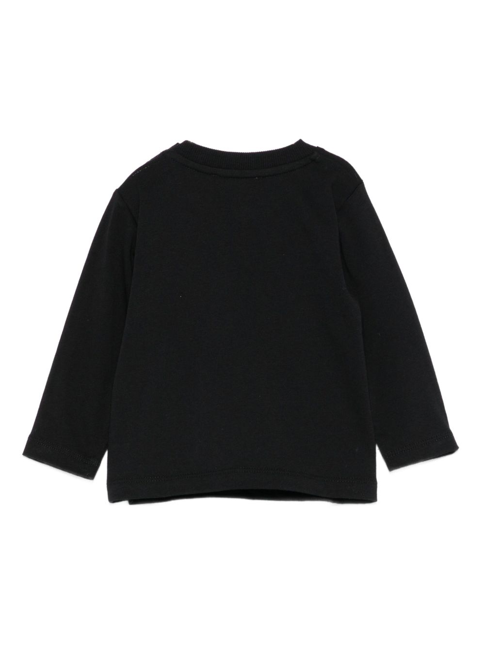T-shirt per neonati Moschino Kids nero con orsetto ricamato M9O00RLAA10 60100 MOSCHINO KIDS