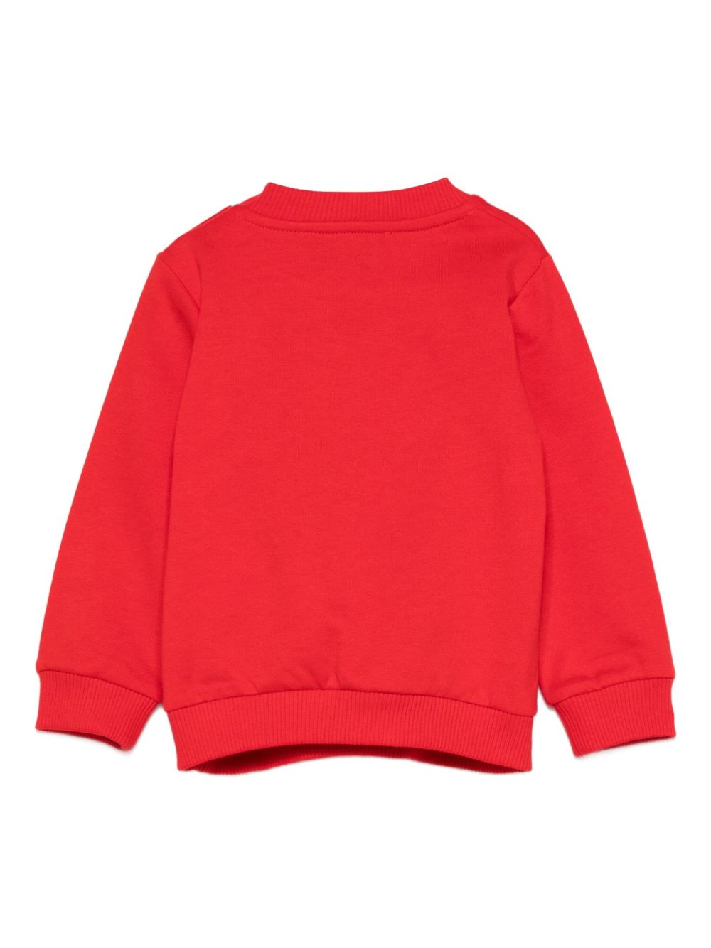 Felpa per neonati Moschino Kids rosso con logo Teddy Bear MQF060LCA40 50109 MOSCHINO KIDS