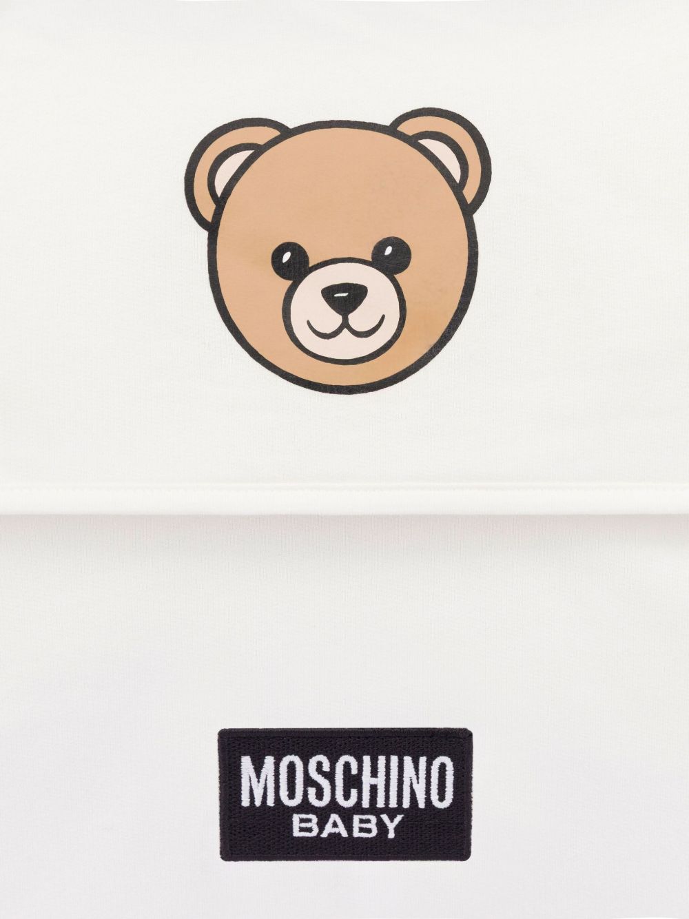Borsa fasciatoio per neonati Moschino Kids bianca con stampa Teddy Bear MXX03DLCA40 10063 MOSCHINO KIDS