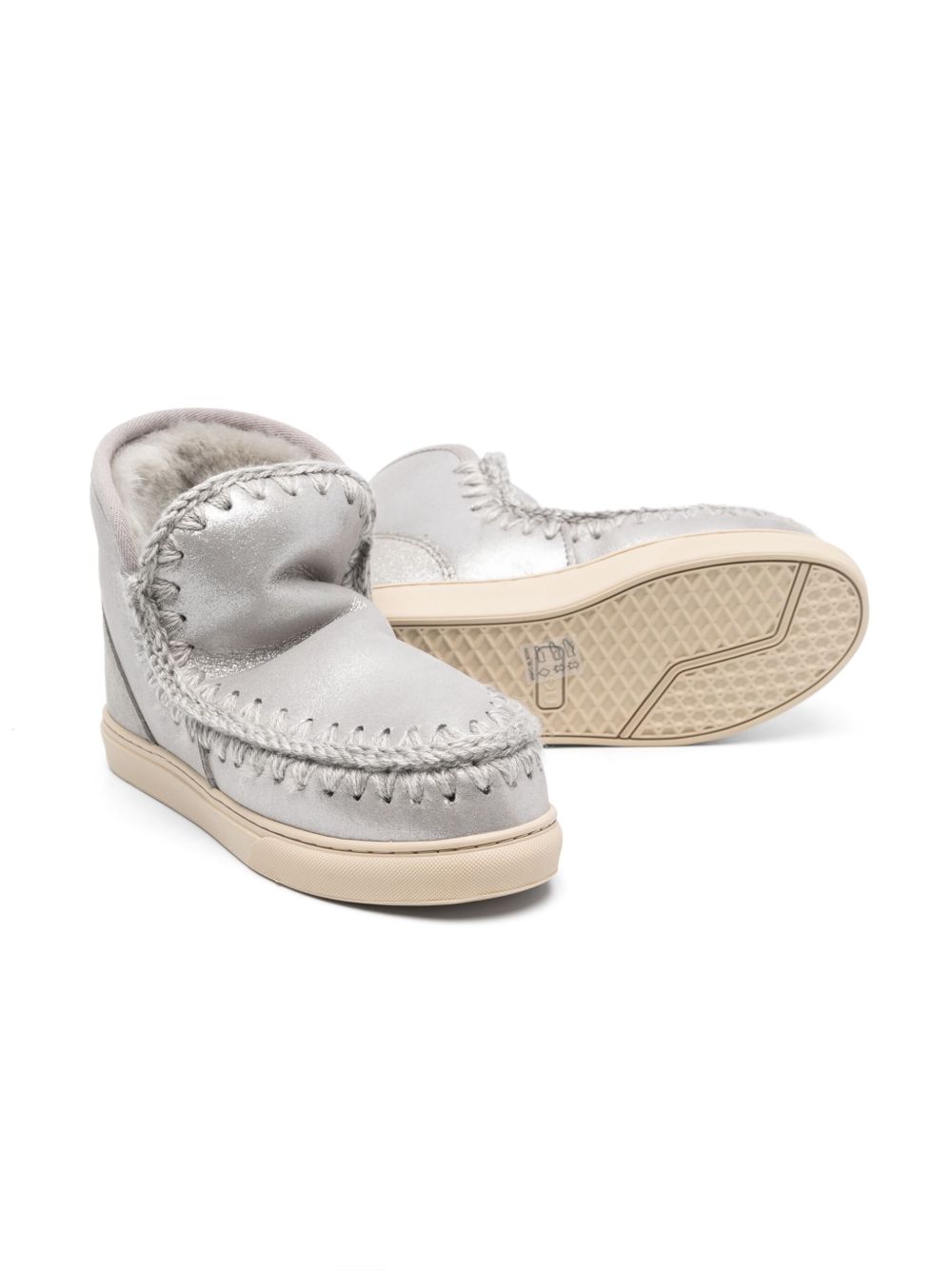 Stivaletti Eskimo per bambina Mou Kids argentate con fodera in shearling FK111000C MGSIL MOU KIDS