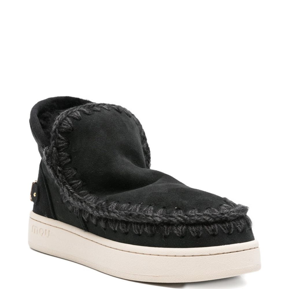 Stivali per bambina Mou Kids neri con dettaglio del logo FW741001A BKBK MOU KIDS