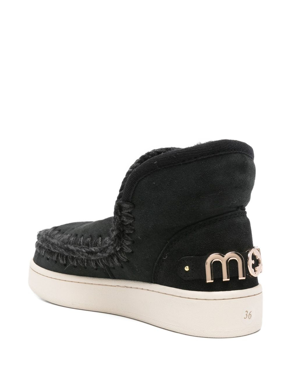 Stivali per bambina Mou Kids neri con dettaglio del logo FW741001A BKBK MOU KIDS