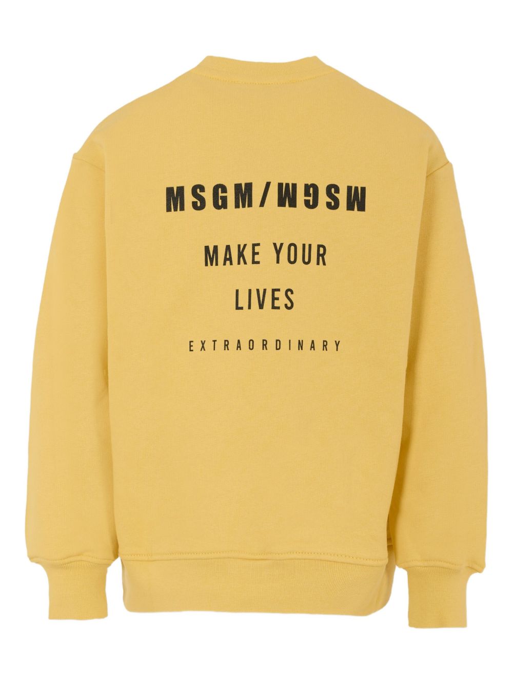 Felpa per bambino MSGM Kids giallo con stampa del logo F5MSJBSW214 020 MSGM KIDS