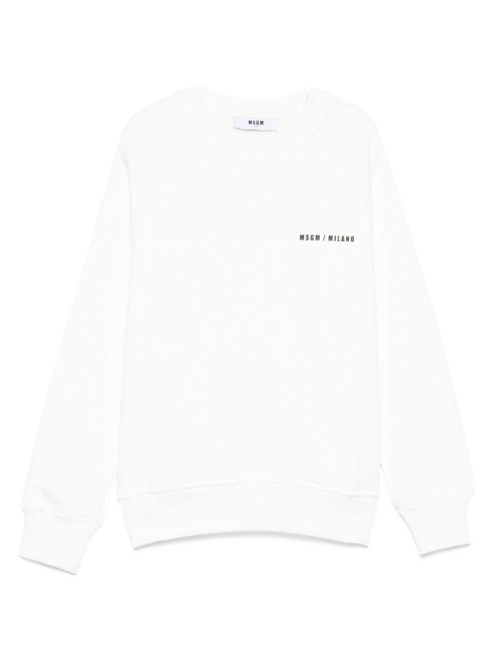 Felpa per bambino MSGM Kids bianco con stampa logo sul davanti F5MSJBSW225 002 MSGM KIDS
