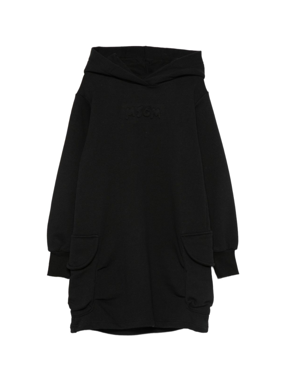 Abito per bambina MSG Kids nero con logo in rilievo F5MSJGDR028 110 MSGM KIDS