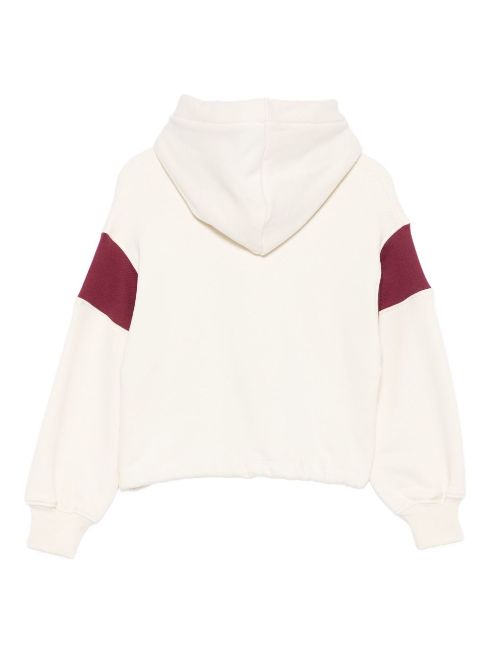 Felpa per bambina MSGM Kids bianca con cappuccio color block F5MSJGHS122 013 MSGM KIDS