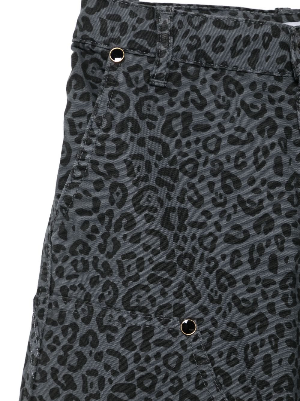 Pantaloni per bambina MSGM Kids grigi con stampa leopardata F5MSJGPA130 103 MSGM KIDS