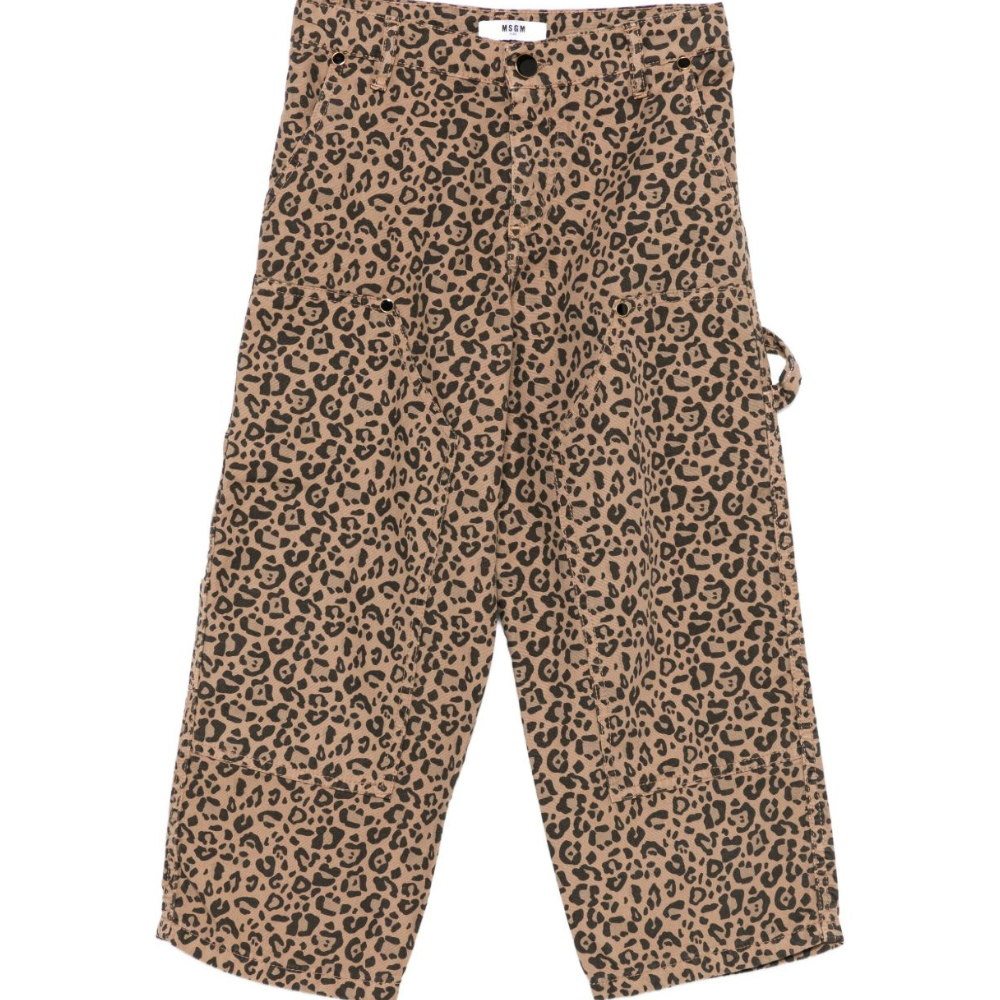 Pantaloni per bambina MSGM Kids animalier con stampa leopardata F5MSJGPA130 MS030 MSGM KIDS