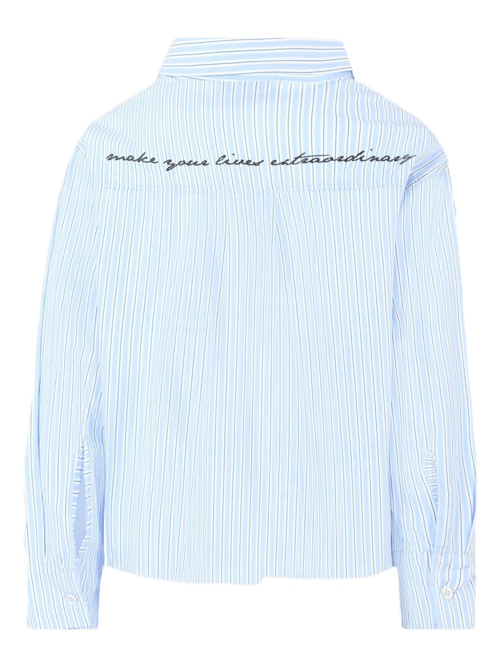 Camicia per bambino MSGM Kids azzurro a righe con tasca applicata F5MSJGSI116 MS053 MSGM KIDS