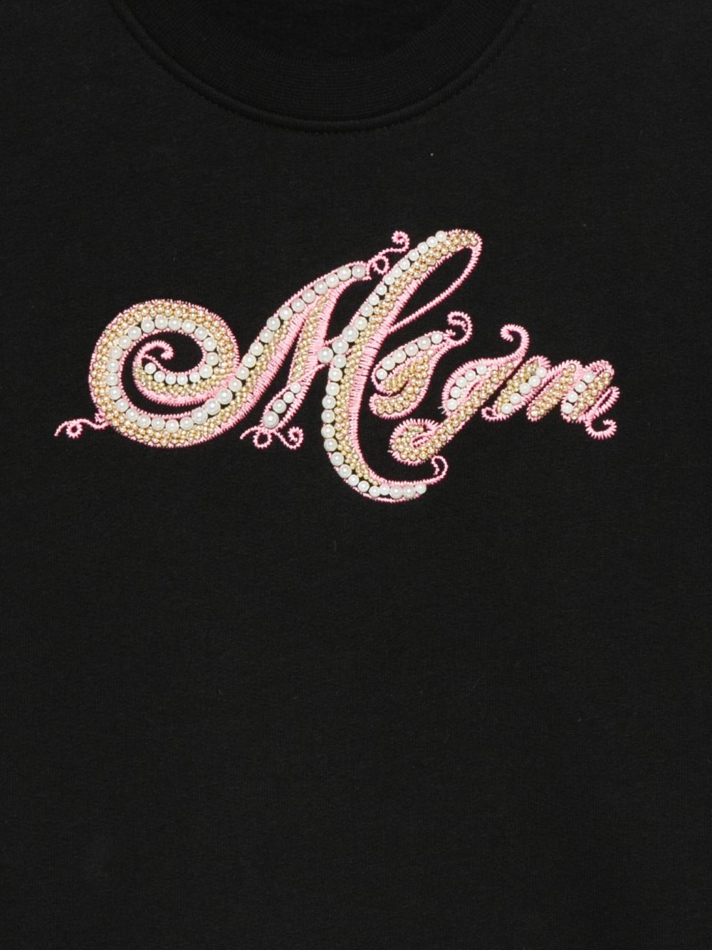 Felpa per bambina MSGM Kids nero con logo sul davanti F5MSJGSW151 110 MSGM KIDS