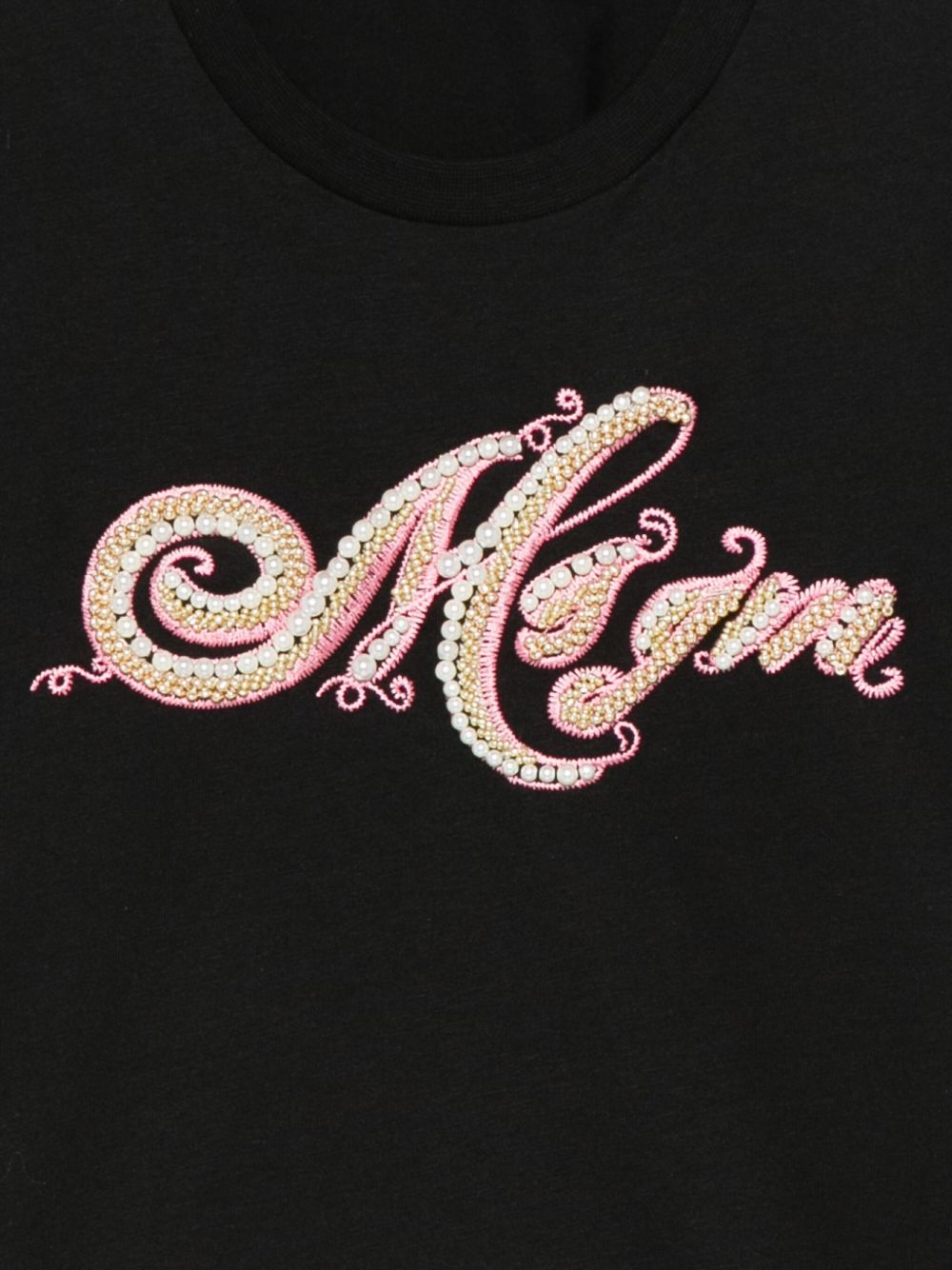 T-shirt per bambina MSGM Kids nera con logo sul davanti F5MSJGTH153 110 MSGM KIDS