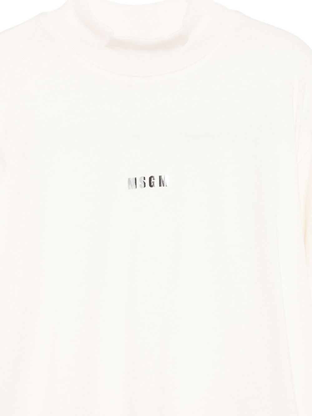 T-shirt per bambina MSGM Kids bianco con logo sul davanti F5MSJGTH192 013 MSGM KIDS