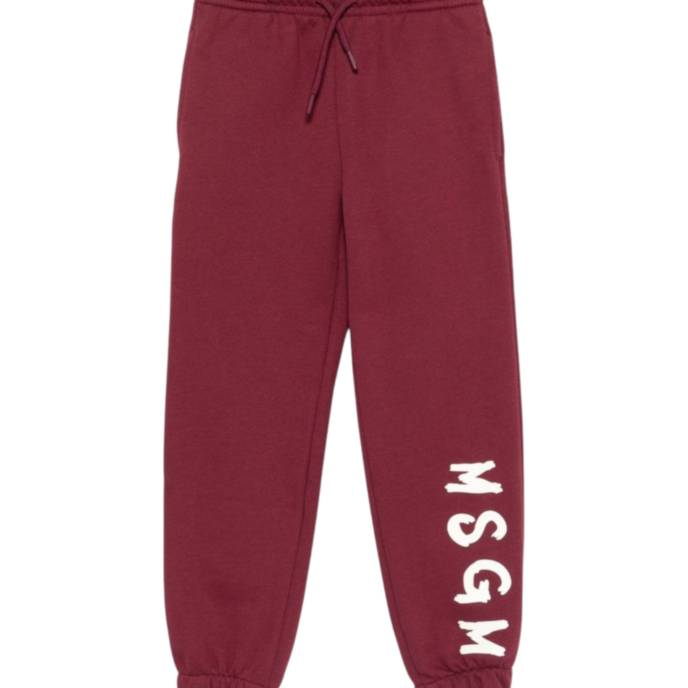 Pantaloni sportivi per bambino MSGM Kids bordeaux con polsini elasticizzati F5MSJUFP024 MS034 MSGM KIDS