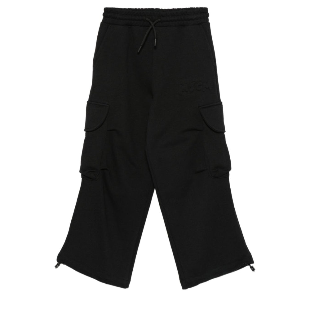 Pantaloni cargo per bambino MSGM Kids neri con coulisse F5MSJUFP025 110 MSGM KIDS