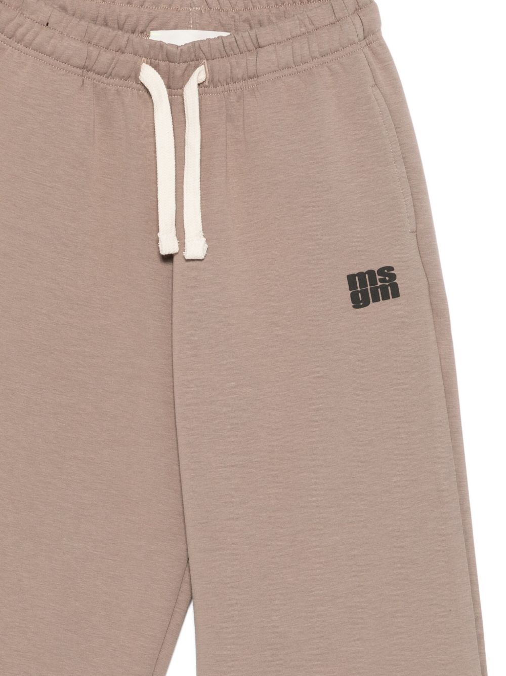 Pantaloni per bambino MSGM Kids beige con stampa logo F5MSJUFP053 MS042 MSGM KIDS