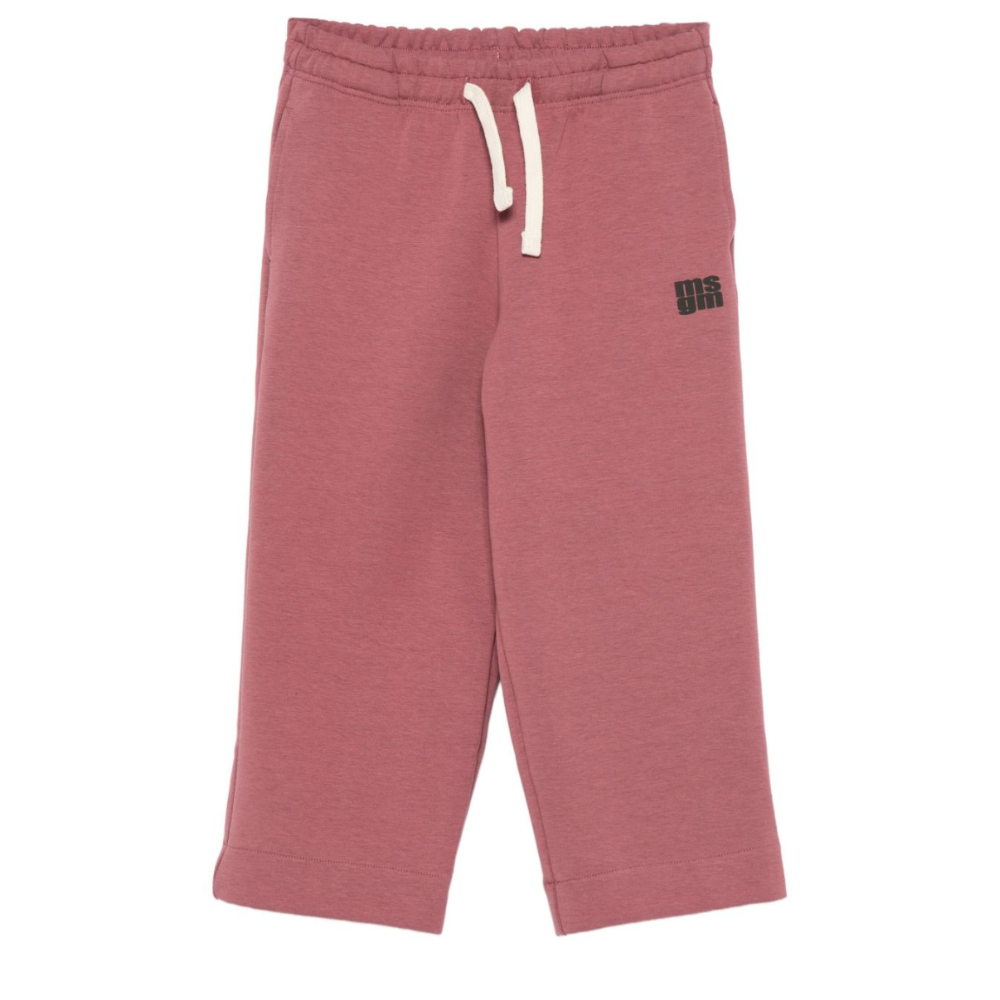 Pantaloni per bambino MSGM KIds rosso con stampa del logo F5MSJUFP053 MS045 MSGM KIDS