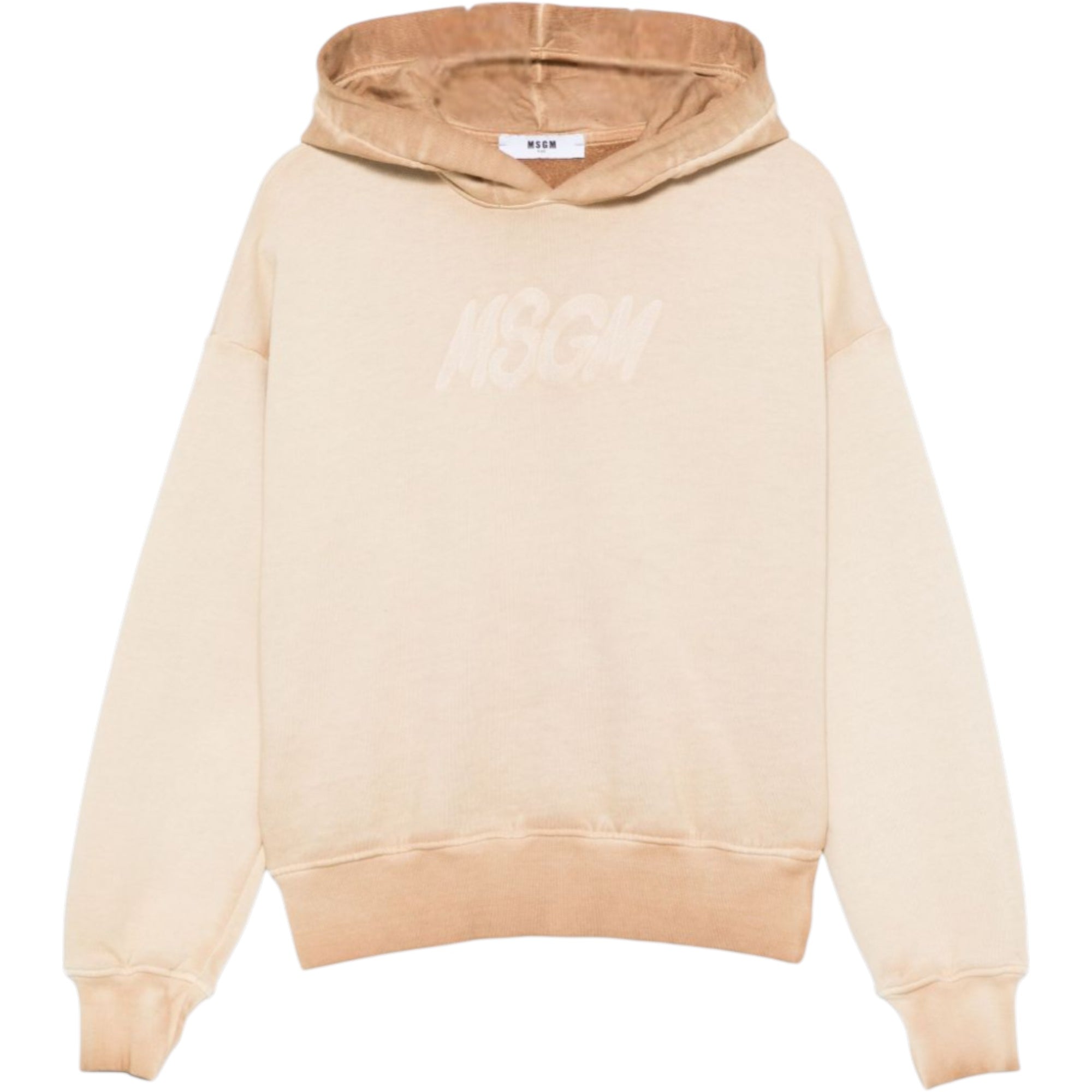 Felpa per bambino MSGM Kids beige con cappuccio F5MSJUHS020 MS030 MSGM KIDS