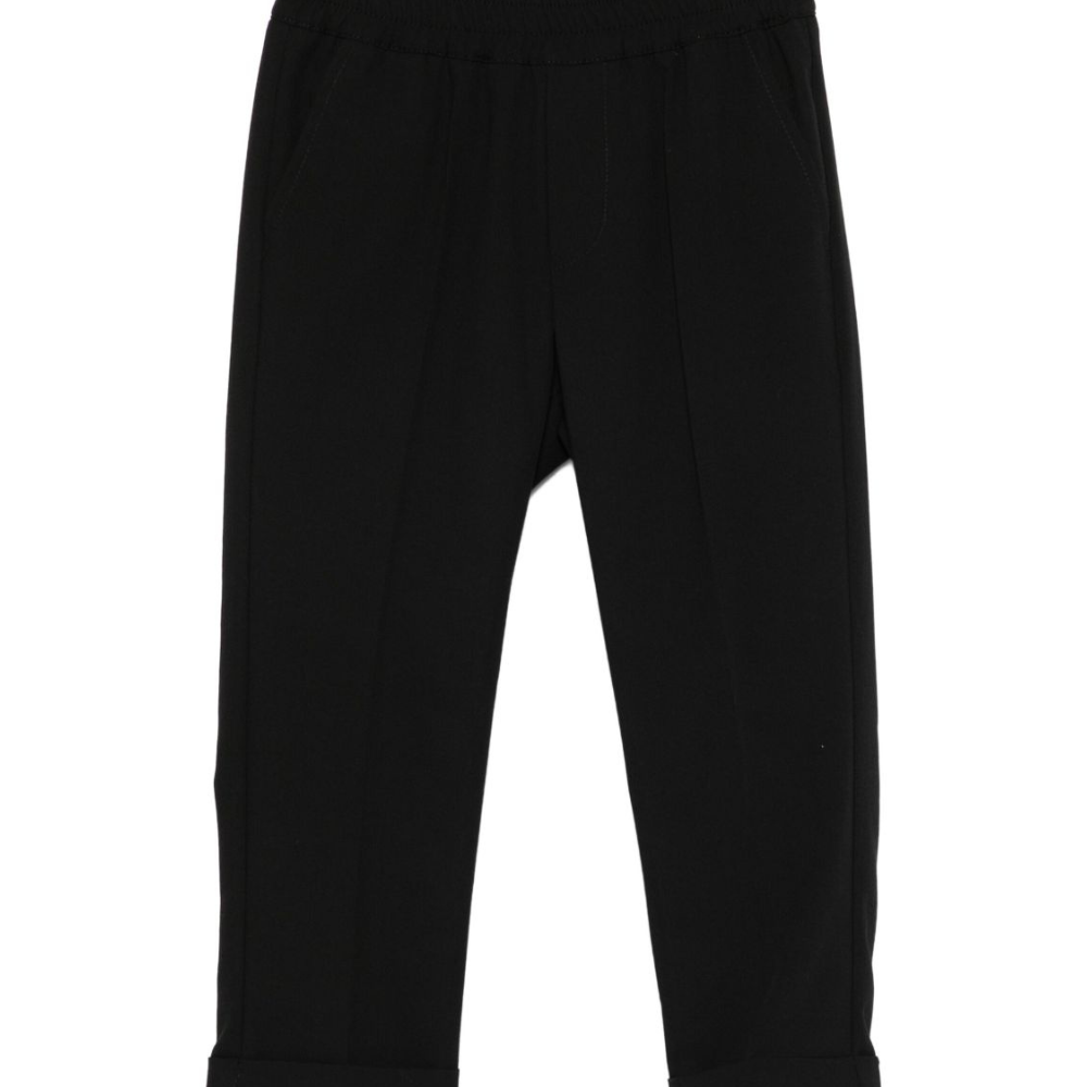 Pantaloni per bambini MSGM Kids neri con elastico in vita e orli svasati F5MSJUPA054 MS040 MSGM KIDS