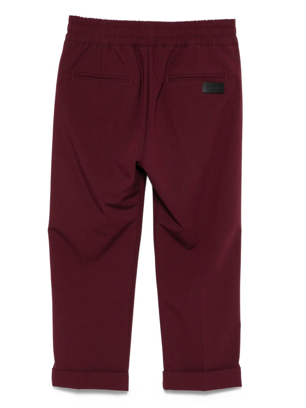 Pantaloni per bambini MSGM Kids bordeaux con elastico in vita e orli svasati F5MSJUPA054 MS045 MSGM KIDS