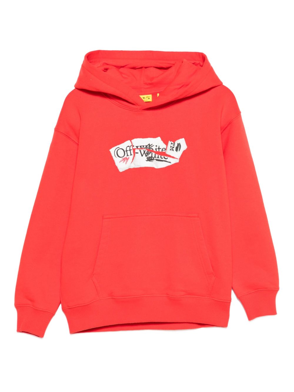 Felpa per bambino Off-White Kids rossa con stampa grafica OBBB001F25FLE003 2501 OFF WHITE KIDS