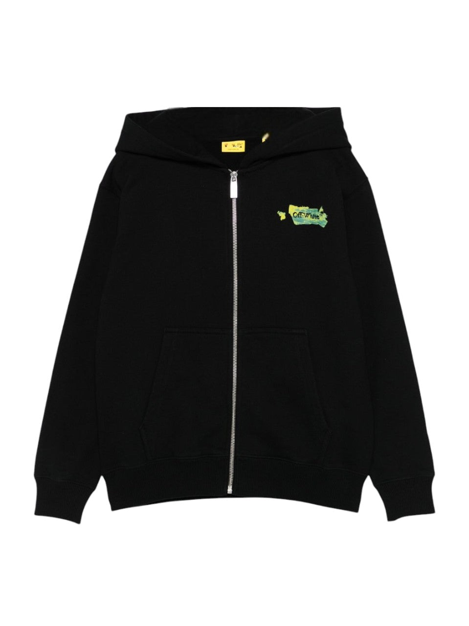 Felpa per bambino Off-White Kids nera con grafica frontale OBBE001F25FLE002 1059 OFF WHITE KIDS